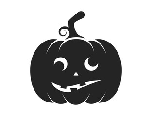 funny halloween pumpkin icon. autumn symbol for web design