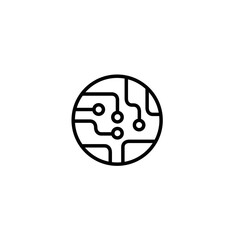 board circle vector icon digital technology concept