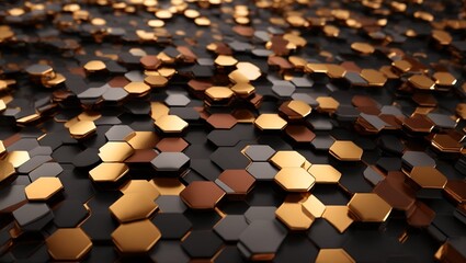 abstract background, Abstract futuristic luxurious digital geometric techno hexagons