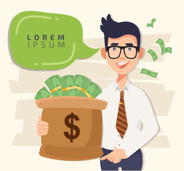 Businessman Vector Concept Design