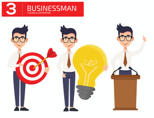 Businessman Character Vector Design