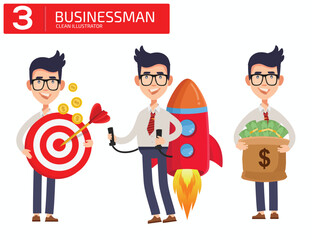 Businessman Character Vector Design