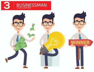 Businessman Character Vector Design