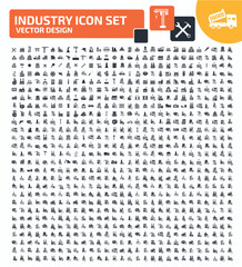 Industry And Energy Vector Icon Set Design