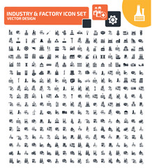 Industry And Energy Vector Icon Set Design
