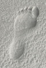 Barefootprint on mudflat beach - 0188