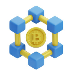 3D Blockchain Illustration