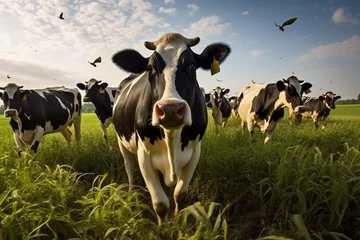 Gordijnen cute cow animal © Salawati