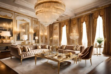 A luxurious interior of a home that oozes opulence and sophistications ai generated