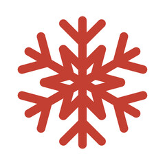 Obraz premium 赤いシンプルな雪の結晶のイラスト
