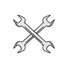 wrench vector, repair logo vector
