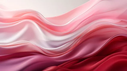 Tuinposter pink satin background with wave © supri