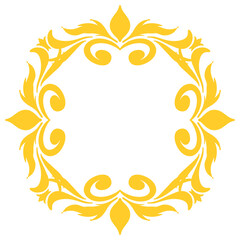 Illustration the luxury gold pattern ornament frame borders