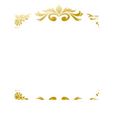 Illustration the luxury gold pattern ornament frame borders