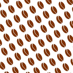 Background with coffee beans pattern.