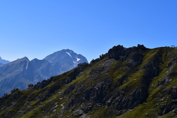 Fototapeta premium Schöne Landschaft mit Bergen im Stubaital 