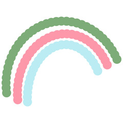 Hand drawn colorful cute rainbow element