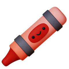 3D Crayon Illustration