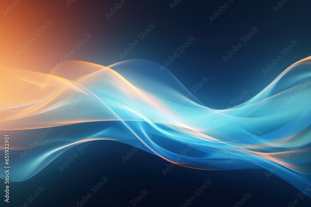 Poster An abstract background featuring blue and orange waves. Perfect for adding a vibrant touch to designs and presentations.