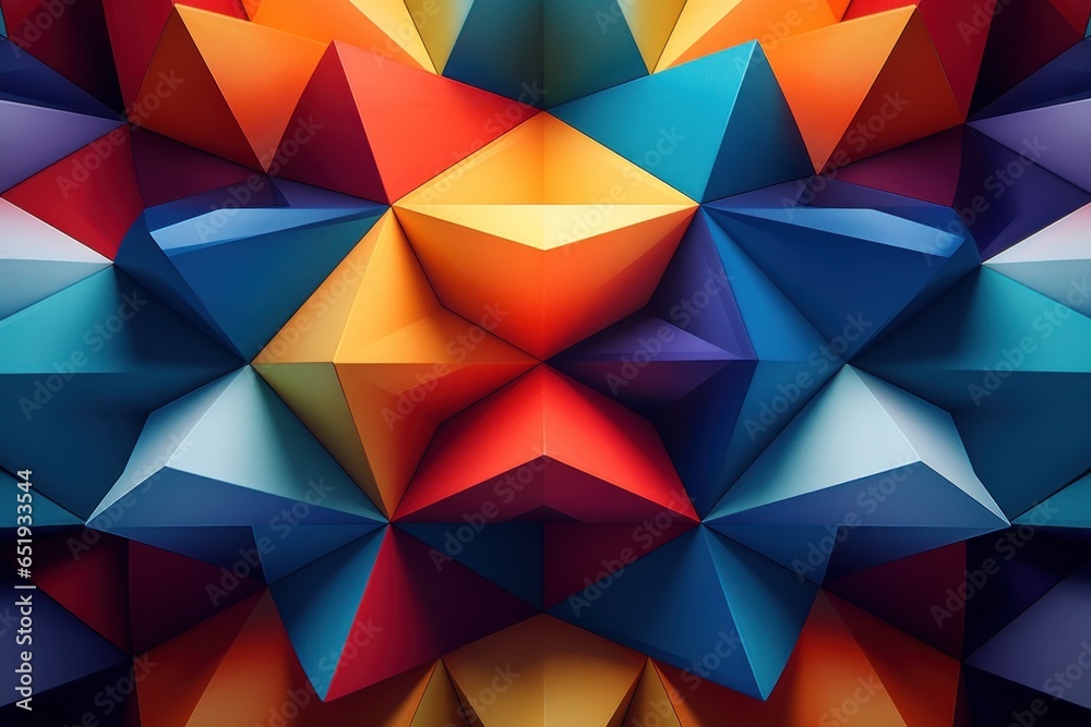 Aufkleber A collection of vibrant geometric shapes arranged on a black background. Perfect for adding a pop of color to any design project.