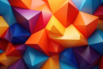 Fototapeta premium A vibrant collection of various colored geometric shapes. Perfect for adding a pop of color and modern design to any project.