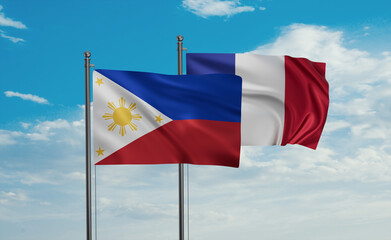 Philippines and France flag