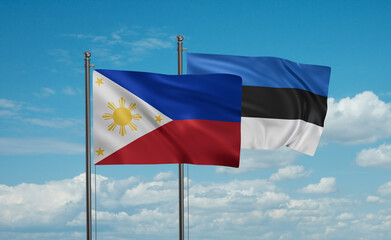 Estonia and Philippines flag