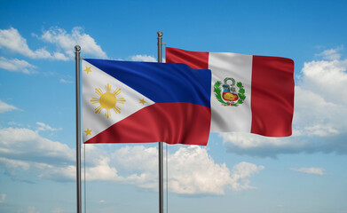 Peru and Philippines flag - 651935901