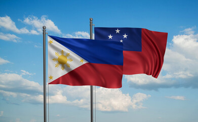 Samoa and Philippines flag