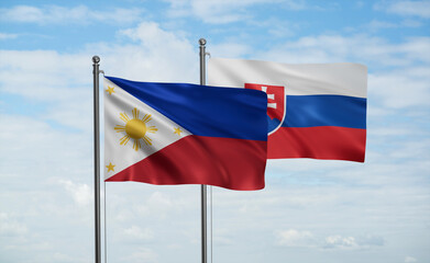 Slovakia and Philippines flag