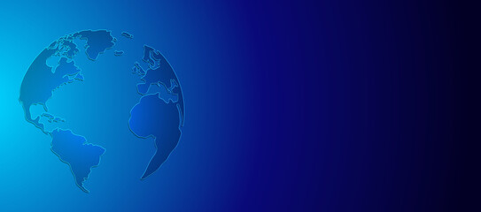 globe at dark blue background