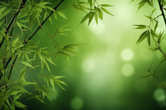 green bamboo plant background