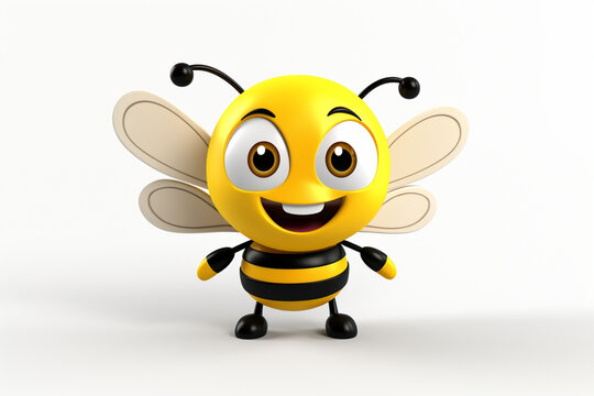 3d cartoon design cute character of a bee
