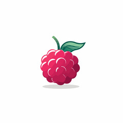Raspberries in cartoon, doodle style. 2d vector illustration in logo, icon style. AI Generative