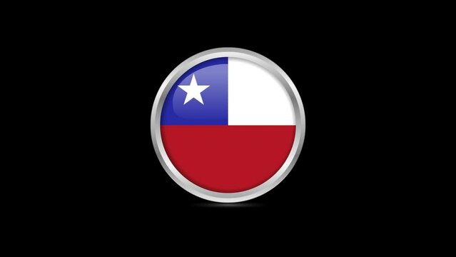 CHILE Flag Cicle Alpha Channel 02