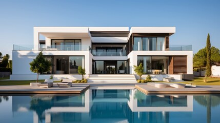 Modern luxury house design concept