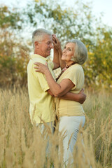 Portrait of a happy elderly couple spending time. 