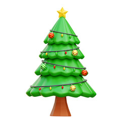 Christmas Tree 3D Icon Illustrations