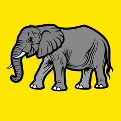 Fototapeta premium Elephant vector cartoon