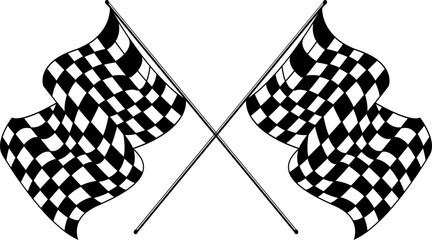 	
racing flag and checkered flag icon vector	
