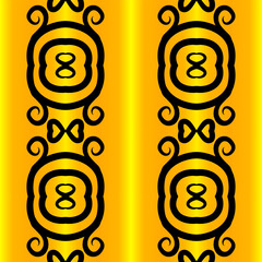 Obraz premium Seamless colourful batik ethnic dayak aztec Kalimantan pattern for background textile garment 