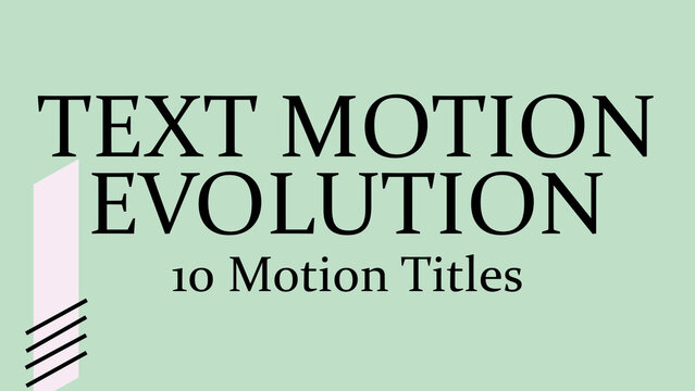 Text Motion Evolution | Animated Titles with Control Panel
