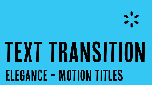 Text Transition Elegance | Animated Titles with Control Panel