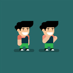 Man Character Flat Design Vector