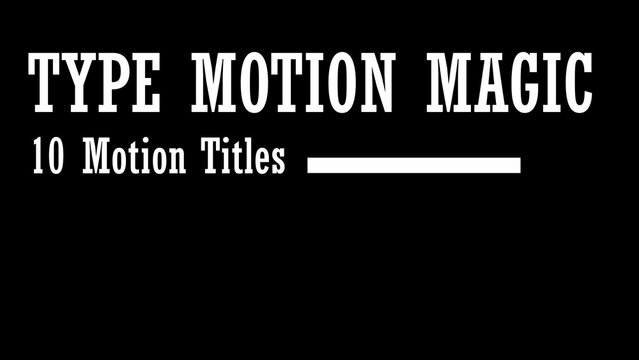 Type Motion Magic | Animated Titles with Control Panel