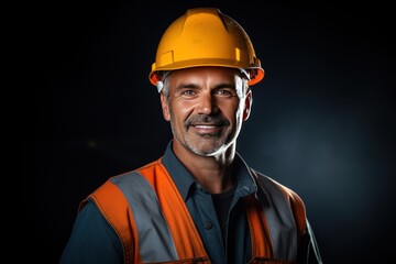 Smart portrait, male senior engineer standing with his arms crossed confidently. - 651947900