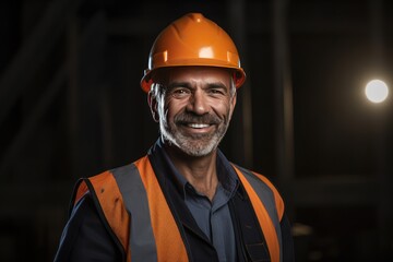 Smart portrait, male senior engineer standing with his arms crossed confidently. - 651947921