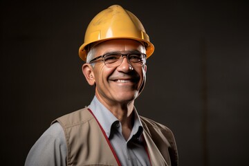 Smart portrait, male senior engineer standing with his arms crossed confidently. - 651947940
