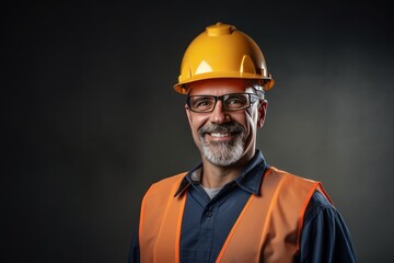 Smart portrait, male senior engineer standing with his arms crossed confidently. - 651947949