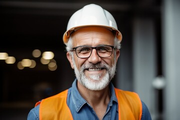 Smart portrait, male senior engineer standing with his arms crossed confidently. - 651947959